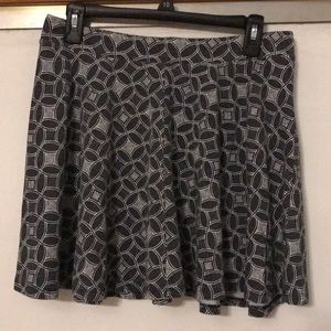 Black and white patterned skirt